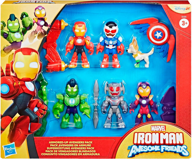 Hasbro 孩之寶 MARVEL 漫威 鋼鐵人與他的裝甲朋友 裝甲復仇者6件組, 1盒
