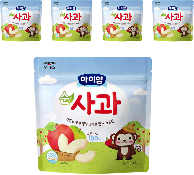 아이얌 일동후디스 동결건조 과일칩, 15g, 5개
