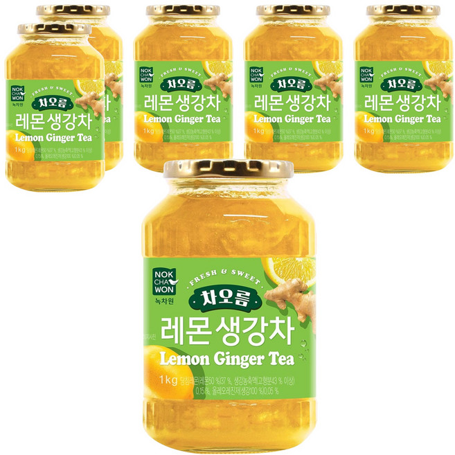 녹차원 차오름 레몬생강차, 1kg, 1개입, 6개