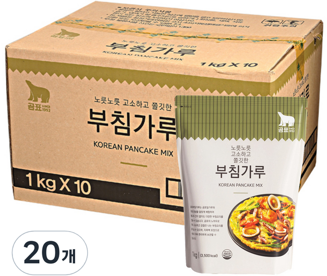 곰표 부침가루, 1kg, 20개