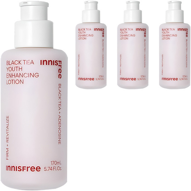 이니스프리 New 블랙티 유스 인핸싱 탄력 로션, 170ml, 4개