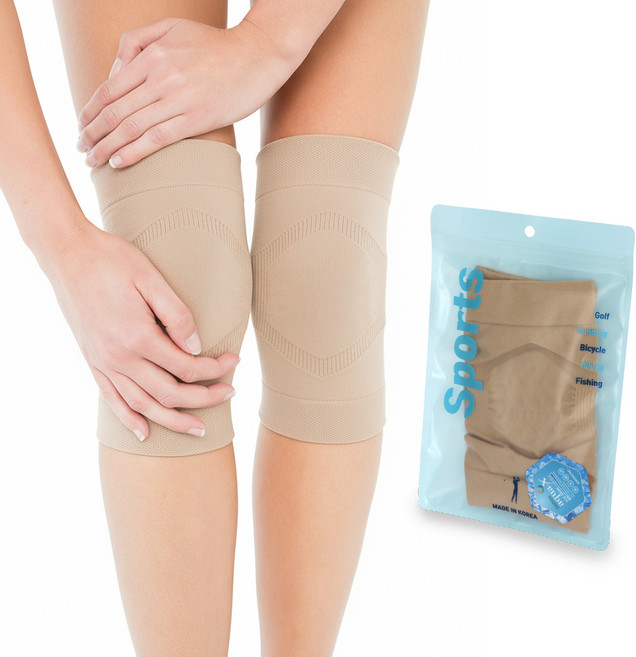 크로커다일 게르마늄 무릎보호대 세트 CD377, 베이지, 1세트