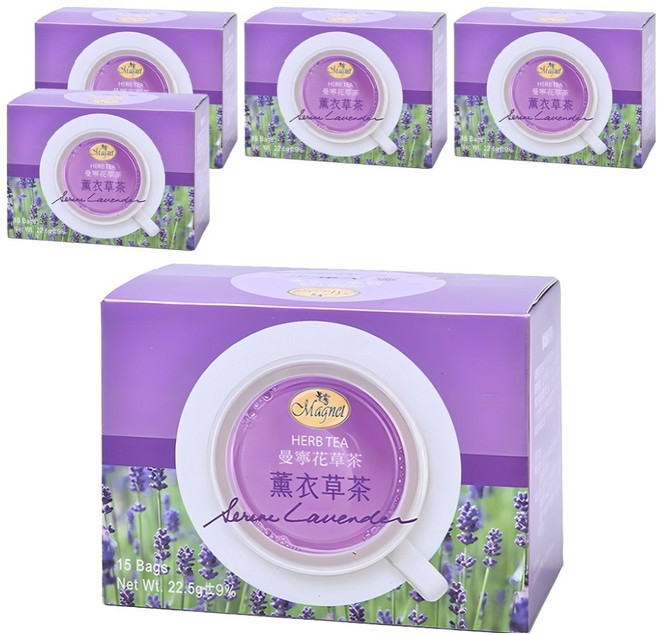 Magnet 曼寧 健康薰衣花茶, 1.5g, 5盒, 15包