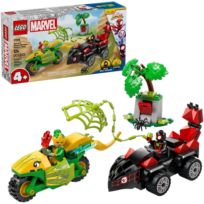 LEGO 11198 SH-Spin and Electro 恐龍汽車追逐 4, 1盒, 多色