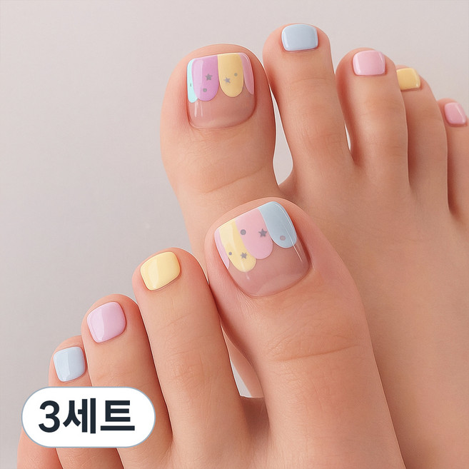 잇템샵 여름 네일아트 페디큐어 스티커 세트, 3개, HL-039 걸오드