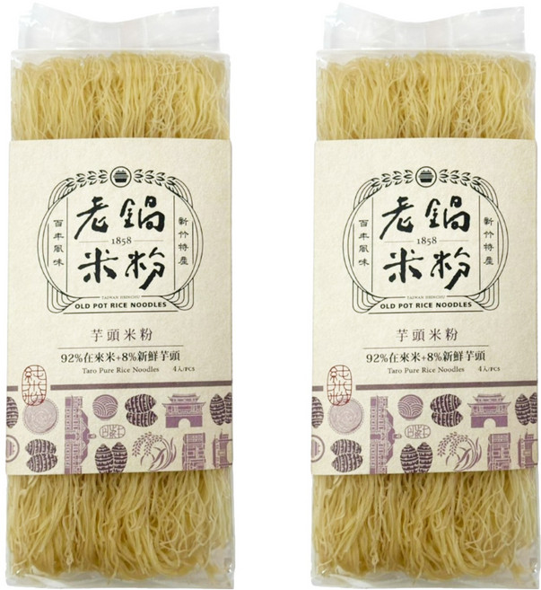 老鍋米粉 純米芋頭米粉, 200g, 2包