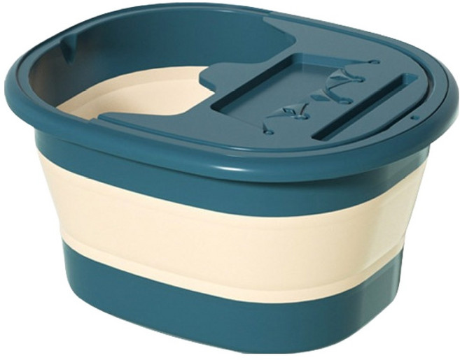 접이식 덮개 족욕통, 1개, 블루