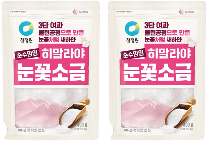 청정원 히말라야 눈꽃소금, 2개, 400g