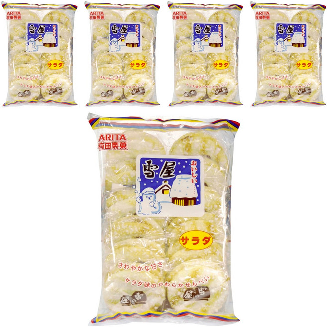 ARITA 有田製菓 雪屋 米菓原味 12包, 190g, 5袋