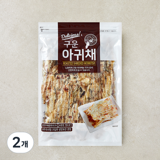 해맑은푸드 구운아귀채, 2개, 220g