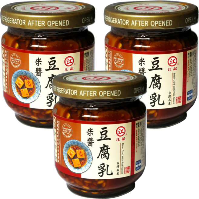 江記 米醬豆腐乳, 200g, 3罐