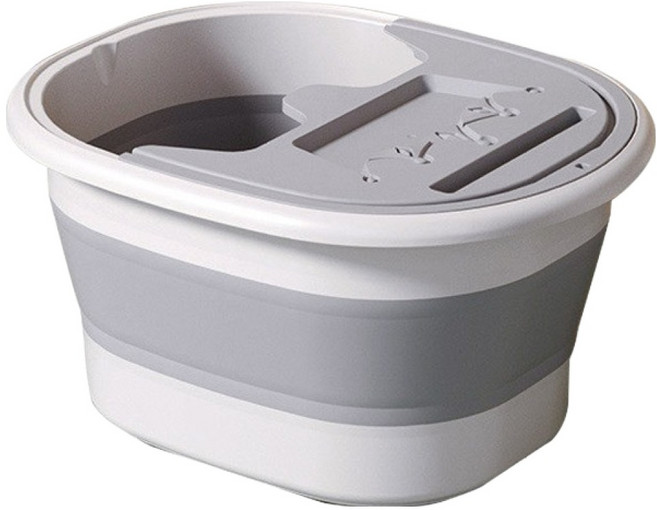 접이식 덮개 족욕통, 1개, 그레이