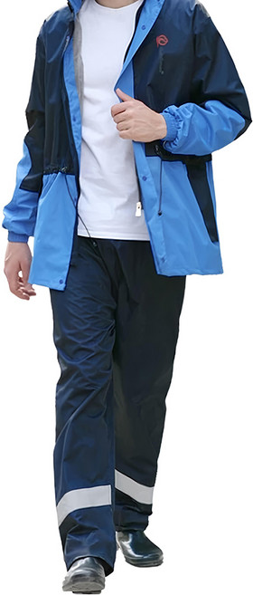 兩件式撞色雨衣