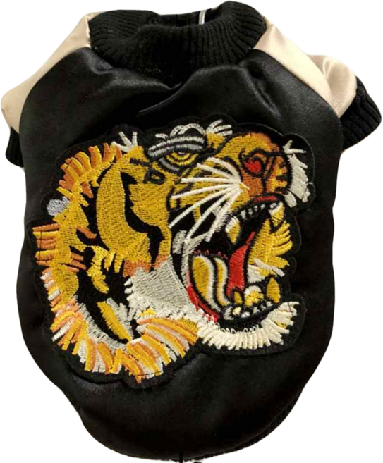 SassyDog 寵物服飾 黑虎外套, 黑色, 1件
