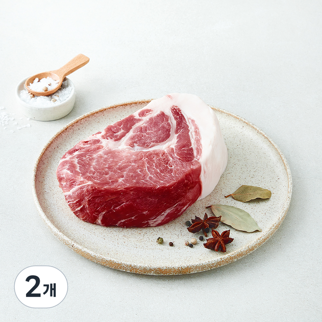 보담 무항생제 인증 바로 신선 한돈 목심 수육용 (냉장), 2개, 600g