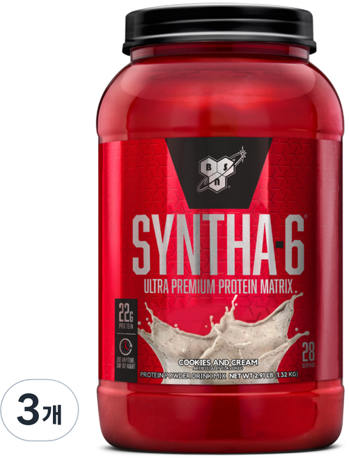 신타6 프로틴 파우더 쿠키앤크림맛 28회분, 1.32kg, 3개