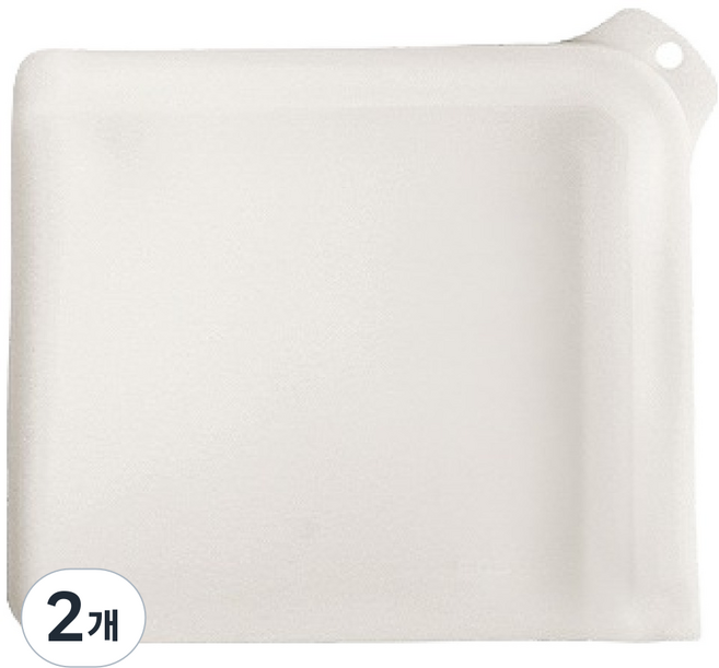 EasySili 三明治矽膠拉鍊袋 白色, FREE(one size), 2個, 1入