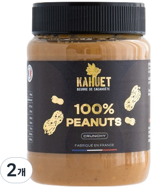 넛엑스퍼트 땅콩버터 크런치, 2개, 350g