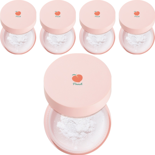 스킨푸드 피치뽀송 멀티 피니시 파우더 대용량 15g, 5개