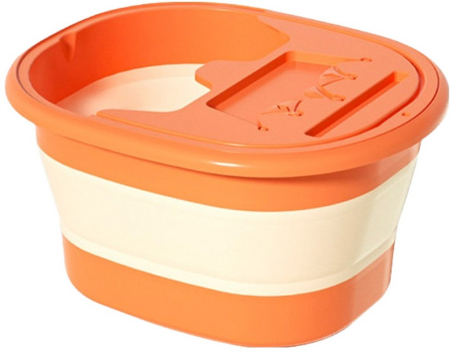 KSmall 摺疊蓋足浴盆, 橘色, 1個