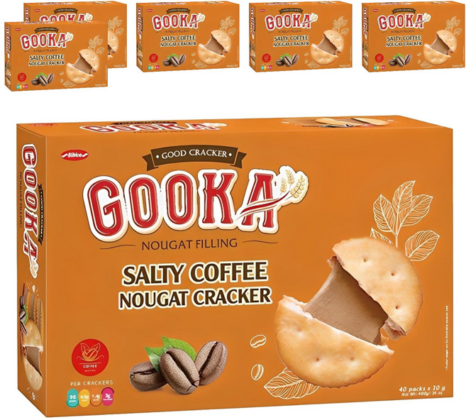 비비카 구카 솔티 커피 누가 크래커, 400g, 6개
