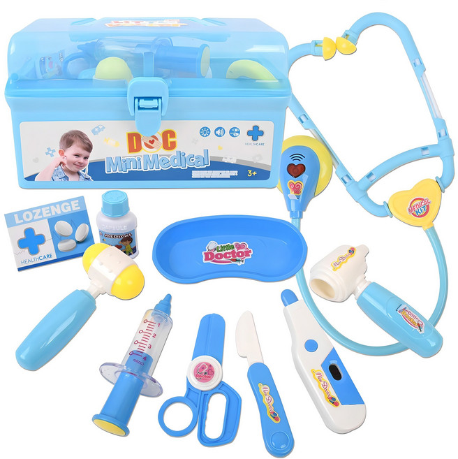 키즈닥터 사각상자 병원놀이, 파랑, 1세트