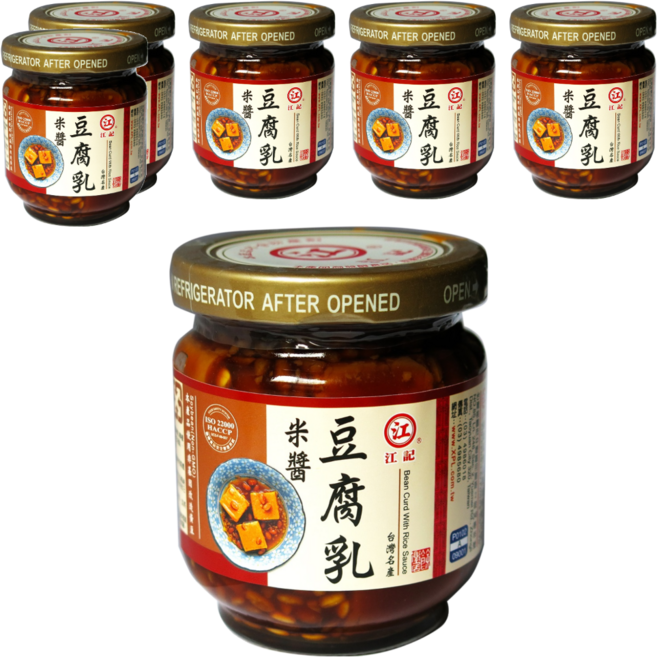 江記 米醬豆腐乳, 200g, 6罐