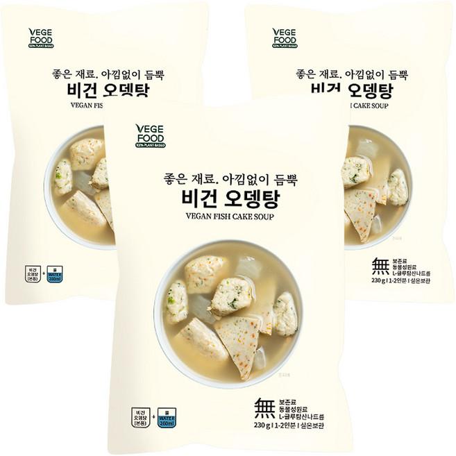 베지푸드 비건 오뎅탕, 230g, 3개