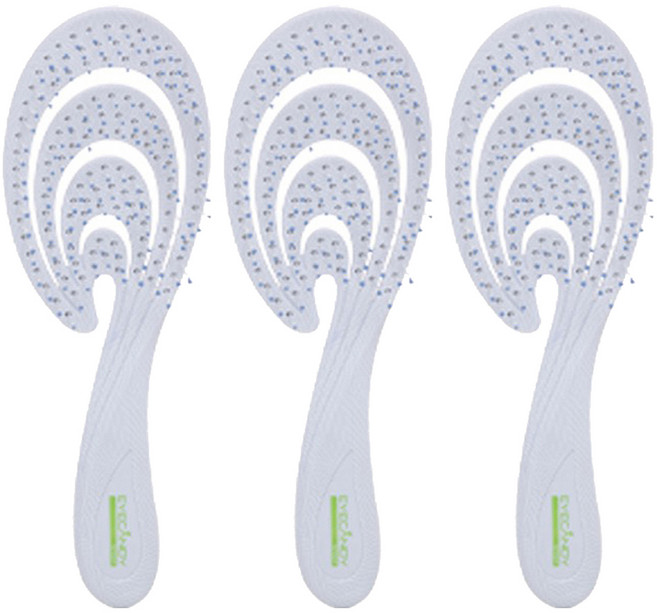 아이캔디 디탱글링 브러쉬, 3개, 코랄 퍼플