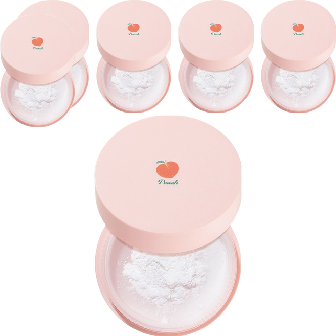 스킨푸드 피치뽀송 멀티 피니시 파우더 대용량 15g, 6개