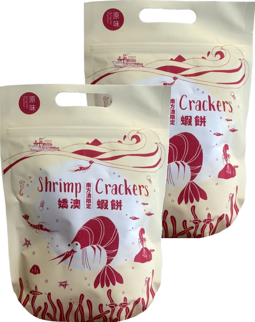 蘇澳區漁會 嬌澳蝦餅 原味, 2個, 42g