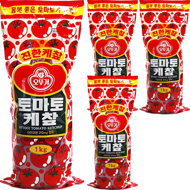 오뚜기 토마토 케챂, 1kg, 4개