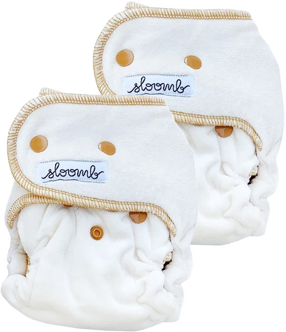 sloomb HLC 舒適軟毛巾面有機竹棉夜用布尿布 高吸水性, YARROW, 2件