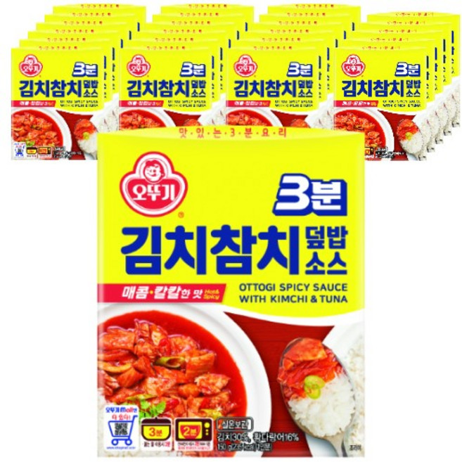 오뚜기3분 김치참치 덮밥소스, 150g, 24개