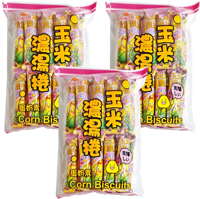 Chiao-E 巧益 玉米濃湯捲, 200g, 3袋