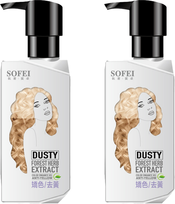 SOFEI 舒妃 型色家 植萃添加染髮補色露 矯色去黃, 200ml, 2件