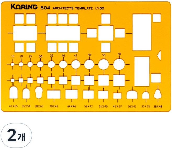 코링 템플레이트 사무실내정규 1/100 K-504, 2개