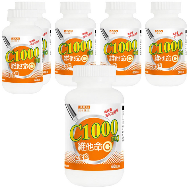 AJIOU 日本味王 維他命 C1000 口含錠, 60顆, 2g, 6盒