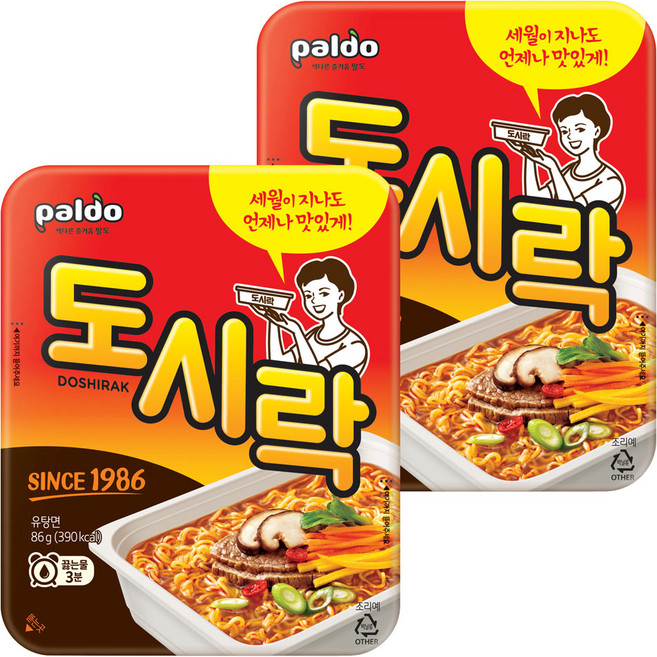 팔도도시락 컵라면 86g, 2개