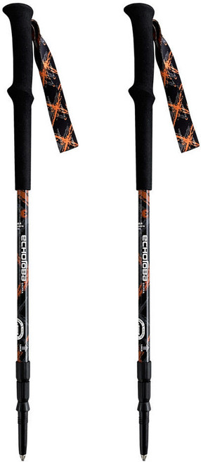 에코로바 시에라 3단 초경량 등산스틱 2p + 케이스 세트, 오렌지, 1세트