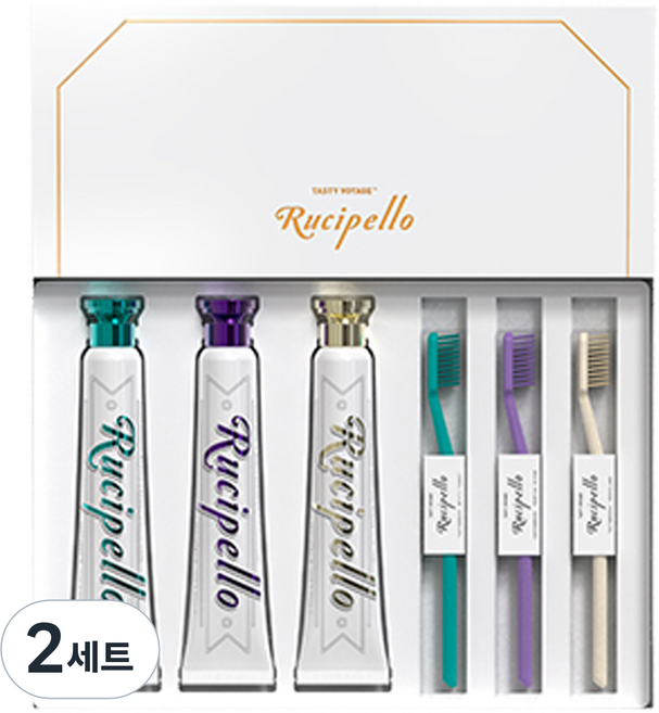 루치펠로 치약 3종 + 칫솔 3종 선물세트, 2세트