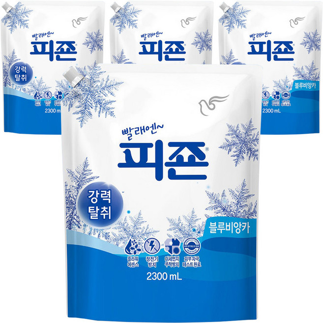 피죤 레귤러 섬유유연제 블루비앙카 리필, 2.3L, 1개입, 4개