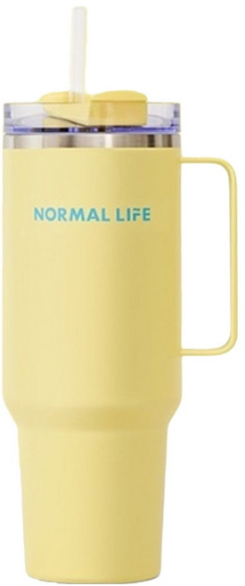 노멀라이프 템퍼락 대용량 스텐 텀블러, 옐로우, 1.2L, 1개