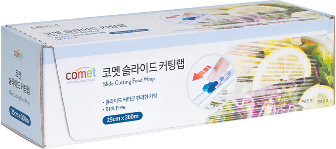 코멧 슬라이딩 커터 위생랩 25cm, 300m, 1개