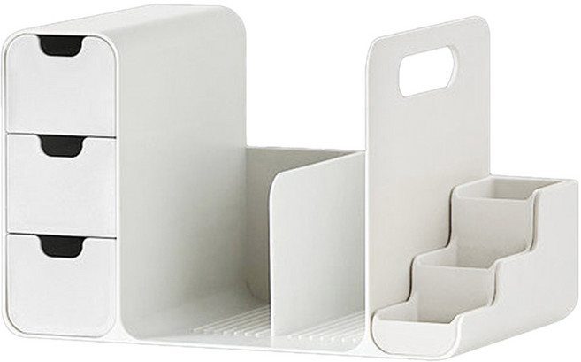 아로망 수납 책꽂이 데스크 오거나이저, WHITE, 1개