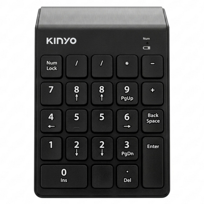 Kinyo 2.4 GHz Wireless 數字鍵盤 黑色 18-key 巧克力鍵帽 KBX-05