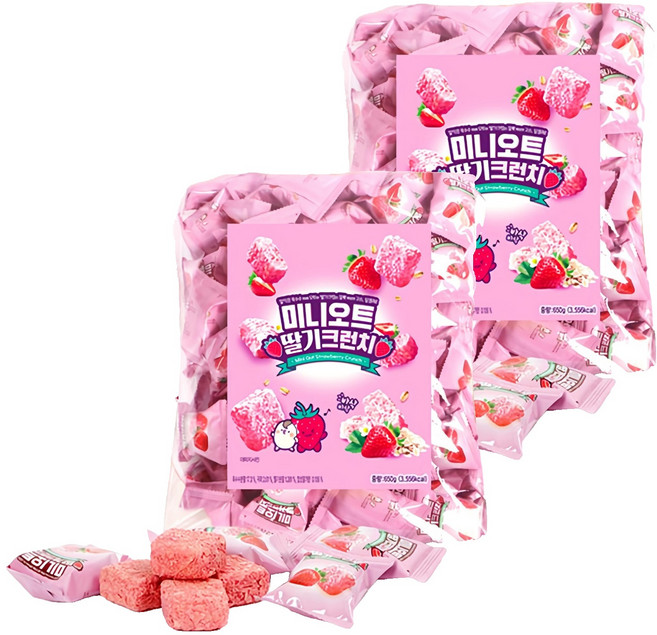 미니오트 크런치 딸기향, 2개, 650g