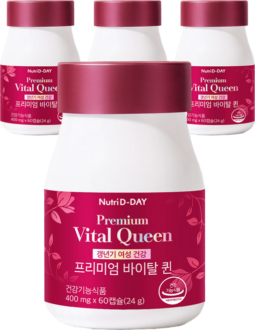 뉴트리디데이 프리미엄 바이탈 퀸 갱년기 영양제 24g, 60정, 4개
