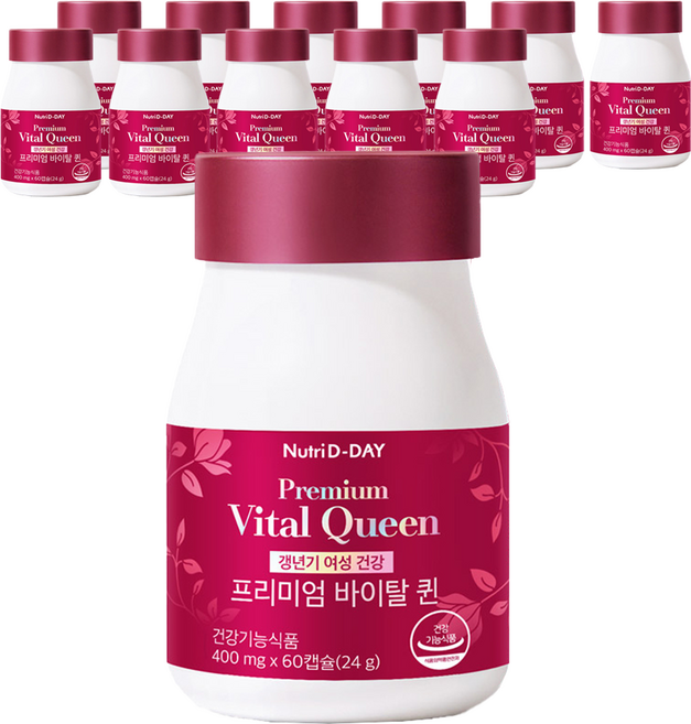 뉴트리디데이 프리미엄 바이탈 퀸 갱년기 영양제 24g, 60정, 12개
