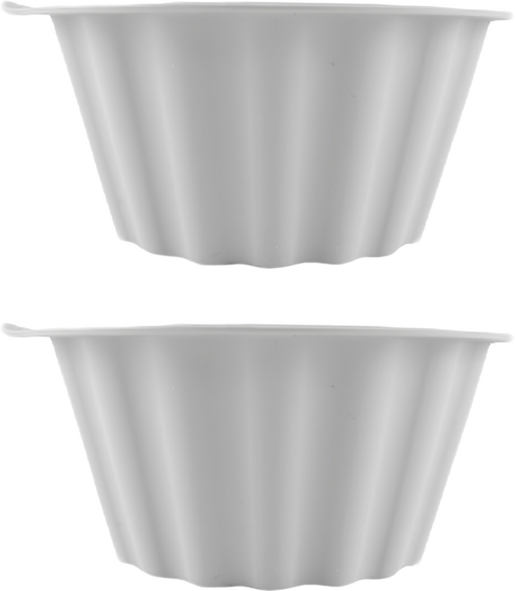 SiliPot 韓國鉑金矽膠 烘焙模具 L 200ml, 冷灰色, 2個
